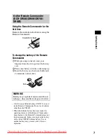 Preview for 7 page of Sony Handycam DCR-SR30E Operating Manual