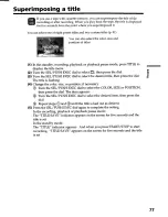 Preview for 77 page of Sony Handycam DCR-TRV11 Operating Instructions Manual