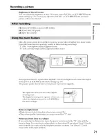 Preview for 21 page of Sony HANDYCAM DCR-TRV230 Operating Instructions Manual