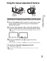 Preview for 25 page of Sony Handycam FDR-AX100 Operating Manual