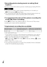 Preview for 22 page of Sony Handycam FDR-AX30 Operating Manual