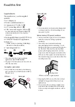 Preview for 3 page of Sony Handycam HDR-CX130 Handbook