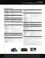 Preview for 2 page of Sony Handycam HDR-CX350V Specifications