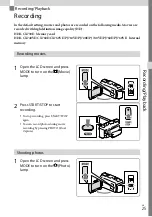 Preview for 25 page of Sony Handycam HDR-CX730E Operating Manual