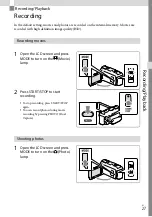 Preview for 27 page of Sony Handycam HDR-CX760V Operating Manual