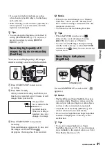 Preview for 41 page of Sony Handycam HDR-SR1 Operating Manual