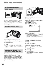 Preview for 42 page of Sony Handycam HDR-SR1 Operating Manual