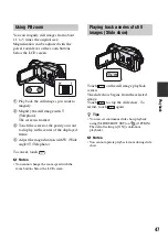 Preview for 47 page of Sony Handycam HDR-SR1 Operating Manual