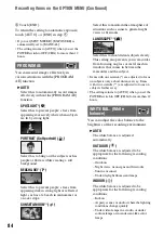 Preview for 84 page of Sony Handycam HDR-SR1 Operating Manual