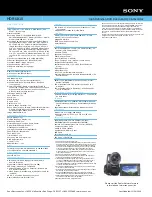 Preview for 2 page of Sony Handycam HDR-UX10 Specifications