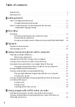 Preview for 8 page of Sony Handycam HDR-XR100E Operating Manual