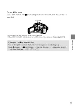 Preview for 13 page of Sony Handycam HDR-XR100E Operating Manual