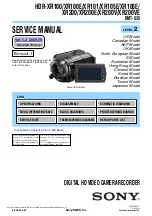 Sony Handycam HDR-XR100E Service Manual preview