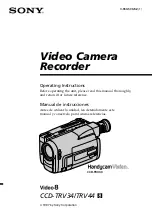 Sony Handycam Vision CCD-TRV34 Operating Instructions Manual preview