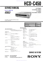 Sony HCD-C450 - Bookshelf System Service Manual preview