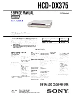 Sony HCD-DX375 Service Manual preview