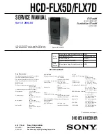 Sony HCD-FLX5D Service Manual preview