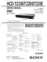 Sony HCD-TZ100 Service Manual preview