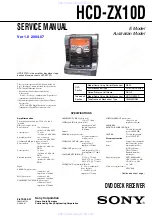 Preview for 1 page of Sony HCD-ZX10D Service Manual