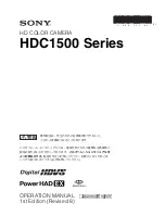 Sony HDC1400 Operation Manual preview