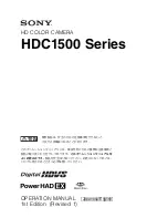 Preview for 1 page of Sony HDC1500 Series Operation Manual