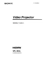 Sony HDMI VPL-BW5 Operating Instructions Manual preview