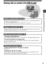 Preview for 11 page of Sony HDR HC1 - 2.8MP High Definition MiniDV Camcorder Operating Manual