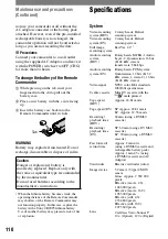 Preview for 110 page of Sony HDR HC1 - 2.8MP High Definition MiniDV Camcorder Operating Manual