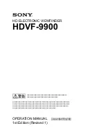 Sony HDVF-9900 Operating Instructions Manual preview