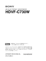 Sony HDVF-C730W Operation Manual preview