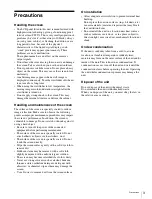 Preview for 3 page of Sony HDVF-L750 Operation Manual