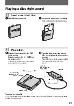 Preview for 25 page of Sony Hi-MD Walkman MZ-NH1 Operating Instructions Manual