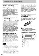 Preview for 32 page of Sony Hi-MD Walkman MZ-NH1 Operating Instructions Manual