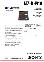 Sony Hi-MD Walkman MZ-RH910 Service Manual preview