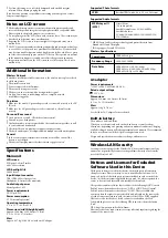 Preview for 2 page of Sony HID-B70 Important Information Manual