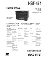 Preview for 1 page of Sony HST-471 Service Manual