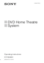 Sony HT-7200DH Operating Instructions Manual preview