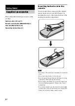 Preview for 6 page of Sony HT-FS1 Operating Instructions Manual