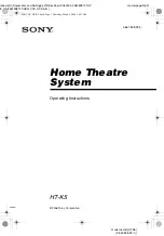 Sony HT-K5 Operating Instructions Manual preview