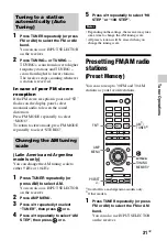 Preview for 31 page of Sony HT-M22 Operating Instructions Manual