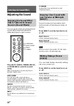 Preview for 22 page of Sony HT-S200F Operating Instructions Manual