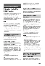 Preview for 29 page of Sony HT-X8500 Operating Instructions Manual