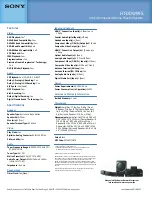 Preview for 2 page of Sony HTD-DW995 Specifications