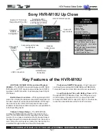 Preview for 5 page of Sony HVRM10U - Professional Video Cassete recorder/player Sales Manual