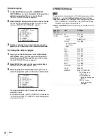 Preview for 26 page of Sony HXC-100 Operating Instructions Manual