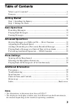 Preview for 3 page of Sony ICD-37 - Ic Recorder Operating Instructions Manual