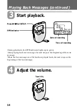 Preview for 14 page of Sony ICD-37 - Ic Recorder Operating Instructions Manual