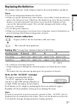 Preview for 7 page of Sony ICD-SX25 - Icd Recorder Operating Instructions Manual