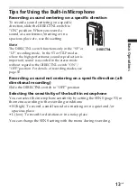 Preview for 13 page of Sony ICD-SX25 - Icd Recorder Operating Instructions Manual