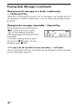 Preview for 22 page of Sony ICD-SX25 - Icd Recorder Operating Instructions Manual